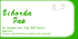 biborka pap business card